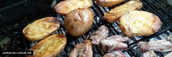 Chuletas de la huerta a la brasa en barbacoa