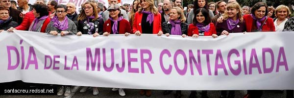 8-M día de la mujer contagiada